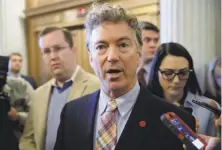  ?? J. Scott Applewhite / Associated Press ?? Sen. Rand Paul, R-Ky., opposes the Department of Justice directive, which reverses Obama-era policies.