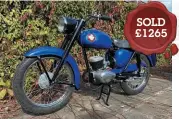  ??  ?? The blue bike is exactly one of those mix-n-match machines which is a long way from its original condition and needs final fettling – but it could be a bit of a bargain. The frame came from a D14, c1968, while the engine is a three-speed 175 from a slightly earlier D10. The new owner’s first job will be getting it officially dated and registered with DVLA, and then it looks ready to ring-dingding…