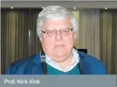  ??  ?? Prof. Nick Vink