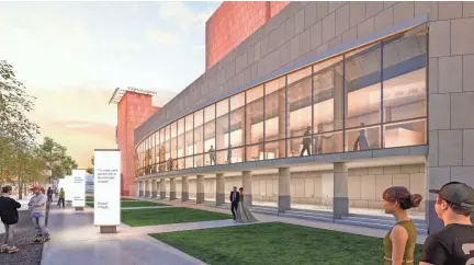  ?? HGA ARCHITECTS ?? Constructi­on of a new Marcus Center donor lounge, which officials hope to open by September, could be delayed by the facility's historic designatio­n.