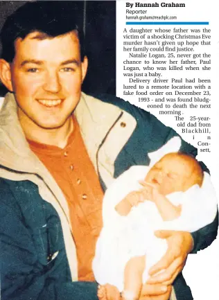  ??  ?? ■ Paul Logan with baby Natalie in 1993