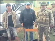  ??  ?? Felipe Escurra Rodríguez, alias “Barón” (izquierda), cuando fue capturado en Capitán Bado, hace un año.
