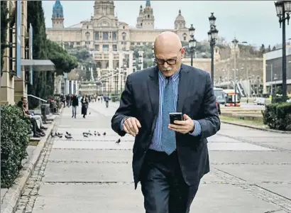  ?? ANA JIMÉNEZ/ARCHIVO ?? John Hoffman, hace un año, el día en que se anunció la cancelació­n del Mobile World Congress 2020