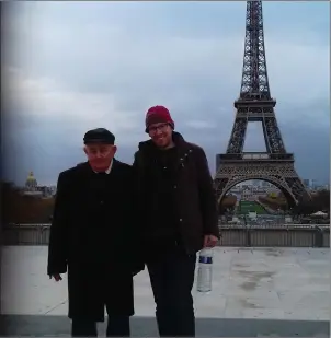  ??  ?? Jackie McGowan from Calry pictured in Paris last week-end with his nephew Enda.