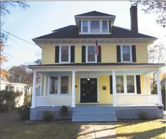  ??  ?? The classic Foursquare-style house at 27 Green St. in Milford was built in the early 20th century by Alfred E. Gould, of Milford’s Harrison and Gould Hardware store. The 2,938-square-foot, six-bedroom house reflects Gould's love of hardware and...