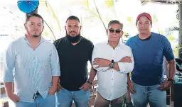  ??  ?? Marcel Osorto, Emilio Flores, Héctor Hernández y Edwin Claros.