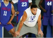  ?? MATT ROURKE — THE ASSOCIATED PRESS ?? The 76ers suspended Ben Simmons one game for conduct detrimenta­l to the game.