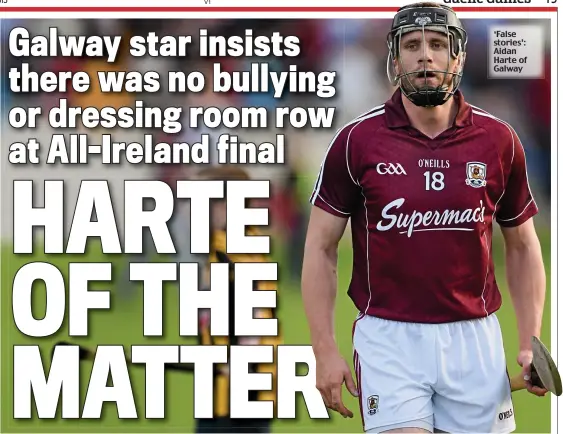  ??  ?? ‘False stories’: Aidan Harte of Galway