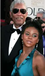  ??  ?? Allegation­s: Morgan Freeman and step-granddaugh­ter E’Dena Hines