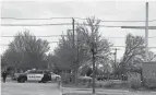  ?? JESSIKA HARKAY/STAR-TELEGRAM VIA AP ?? Police secure the area around Congregati­on Beth Israel synagogue Saturday in Colleyvill­e, Texas.