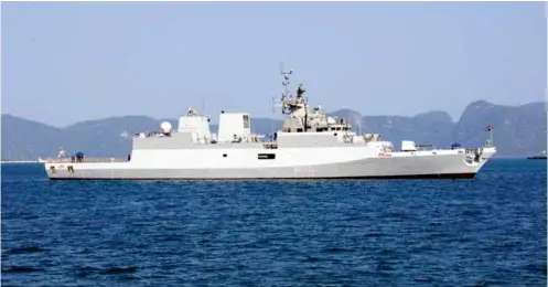  ??  ?? The Indian Navy has already commission­ed three Project 28 ASW corvettes (lead ship INS Kamorta pictured)