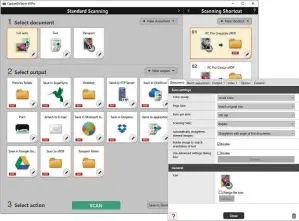  ??  ?? LEFT The supplied desktop software lets you set up advanced scanning profiles