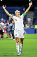  ?? ?? Former captain Steph Houghton won 121 caps for the Lionesses