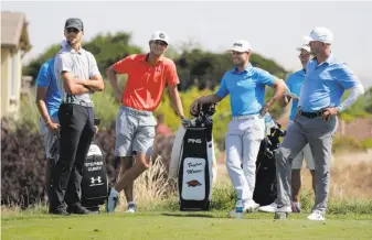  ?? Michael Macor / The Chronicle ?? Stephen Curry (left), shown during practice for the Ellie Mae Classic at TPC Stonebrae, was fourth in last month’s celebrity event near South Lake Tahoe.