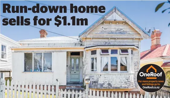  ??  ?? 10 Buchanan St in Auckland’s Kingsland, which had been owned by the same family for 50 years, has sold for $1.14 million.