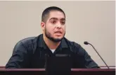  ??  ?? Ernest Duran, a Las Vegas, N.M.-based probation officer who supervised Ferguson, testifies Tuesday before District Judge T. Glenn Ellington.