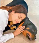  ??  ?? Vedhika Kumar with her pet