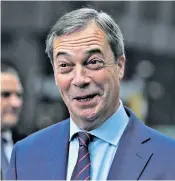  ??  ?? Nigel Farage quit as a member of Ukip last week amid rows over the direction of the party, is said to be in talks to form his own political party