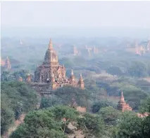  ??  ?? Bagan is home to the largest concentrat­ion of Buddhist temples, stupas and monuments in the world. Most were built in the 11th and 12th centuries.