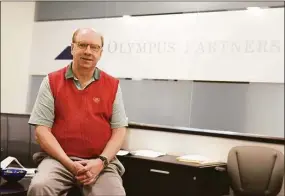  ?? Tyler Sizemore / Hearst Connecticu­t Media ?? Rob Morris, founder and managing partner of the private equity firm Olympus Partners, which is based at 1 Station Place in Stamford.