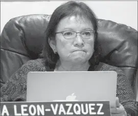  ?? Photograph­s by Kent Nishimura Los Angeles Times ?? THE DISTRICT’S inquiry first focused on board member Maria Leon-Vazquez, whose husband worked as a paid consultant to at least two district vendors.