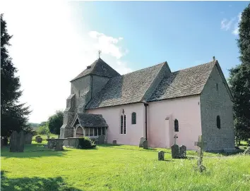  ?? — PHOTOS: THE ASSOCIATED PRESS ?? St. Mary’s Church at Kempley, in Gloucester­shire, western England. Half-hidden down winding country lanes, the tiny church some of the finest and most complete medieval wall paintings in Northern Europe.