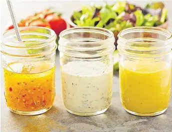  ?? Picture: EATTHIS.COM ?? Healthy homemade salad dressings couldn’t be easier.