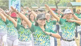  ?? SUNSTAR PHOTO / RAMCEZ VILLEGAS ?? LIVELY OPENING. The Davao City Athletic Associatio­n (Dcaa) Meet 2024 formally opens amind rain showers at the Davao City Davao City National High School (DCNHS) grounds on Wednesday afternoon, February 28, 2024.