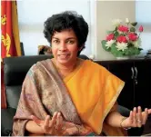  ??  ?? MANEESHA GUNASEKERA: Lankan High Commission­er to London dashes letter of protest to Conservati­ve Party Co-chairperso­n Hon. Cleverly