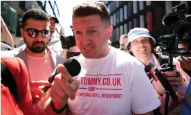  ?? Photograph: Will Oliver/EPA ?? Tommy Robinson outside the Old Bailey in 2018.