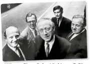  ??  ?? Atticus editors: Robert Robinson (left), Philip Oakes, Sacheverel­l Sitwell, Hunter Davies, Godfrey Smith, 1967