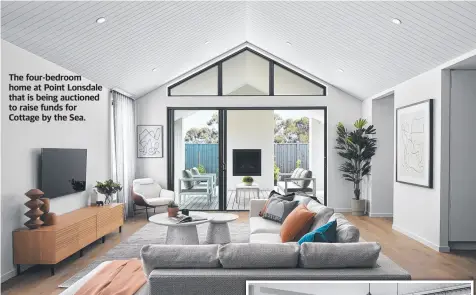  ?? ?? The four-bedroom home at Point Lonsdale that is being auctioned to raise funds for Cottage by the Sea.