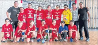  ??  ?? L’équipe 1 des -13 ans Garçons, vainqueurs à Prayssac