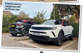  ?? ?? It held its own in a comparison with the Nissan Juke