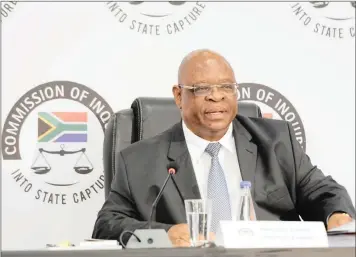  ?? KAREN SANDISON African News Agency (ANA) ?? REVELATION­S of the huge scale of corruption are coming out in the Commission of Inquiry into State Capture, chaired by Deputy Chief Justice Raymond Zondo. I