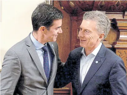  ?? Prensa presidenci­a ?? Urtubey y Macri, ayer, en la Casa Rosada