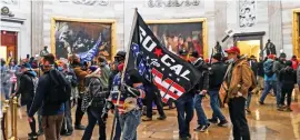  ?? ?? Stormed: MAGA supporters inside the US Capitol in January 2021