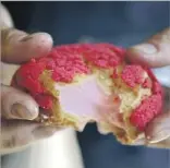  ??  ?? A PINK lemonade cream puff is on the truck’s dessert menu, overseen by chef Matsuyama.