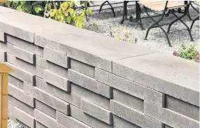  ??  ?? Bradstone’s Easy Stack walling makes it simple to break your garden into areas