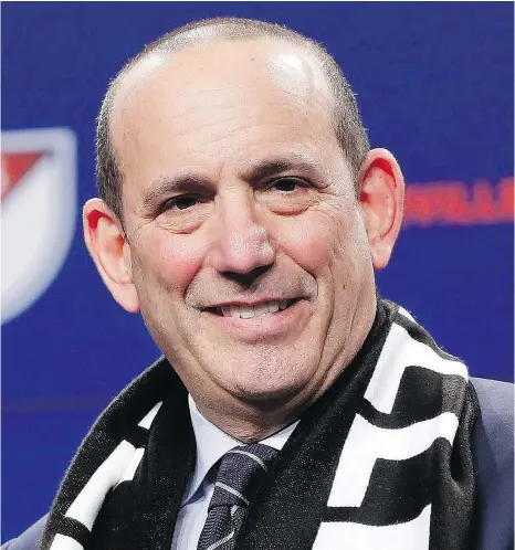  ?? —APFILES ?? Major League Soccer commission­er Don Garber says a new alliance between Major League Soccer and Mexico’s top league is ‘an opportunit­y to do something that’s really unpreceden­ted in North America.’ It starts later this year when Toronto FC hosts a Liga...