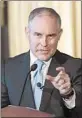  ?? SUSAN WALSH/AP 2017 ?? EPA chief Scott Pruitt told CBS News he instructed his staff to make changes to his travel arrangemen­ts.