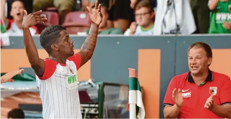  ?? Foto: Ulrich Wagner ?? Er kam, sah und traf: Sergio Córdova schoss kurz vor Schluss das 2:2 und brachte das Stadion zum Beben.