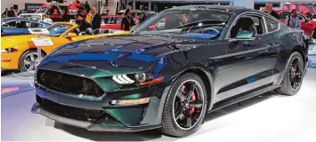  ?? Foto: Thomas Geiger, dpa ?? Neues Kultauto: Als Hommage an den Mustang aus dem Krimi „Bullitt“von 1968 mit Steve McQueen legt Ford das aktuelle Modell in Amerika als Sonderedit­ion auf.