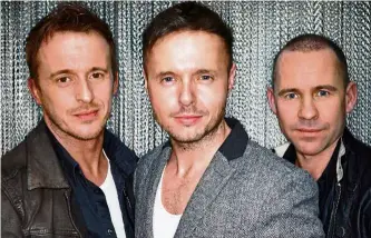  ??  ?? 911 – comprising (from left) Constable, Brennan and Dawbarn – got back together for a British show called The Big Reunion and has not looked back since. — The Big Reunion