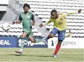  ?? FOTO FCF ?? La certera definición de Alexis Manyoma no fue suficiente para que Colombia lograra su primer triunfo en Toulon.