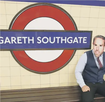  ?? PICTURE: NEIL MOCKFORD/GETTY ?? 0 Southgate tube station was rebranded in the honour of England manager Gareth Southgate