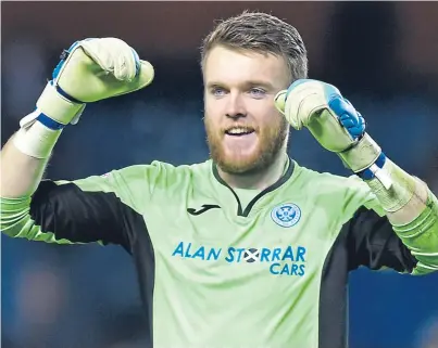  ?? Picture: SNS. ?? Zander Clark has been tipped for a Scotland call-up by former glove rival Alan Mannus.