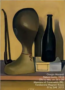  ??  ?? Giorgio Morandi Natura morta, 1918 Olio su tela, cm 54 x 38 Mamiano di Traverseto­lo (PR), Fondazione Magnani Rocca
© by SIAE 2015