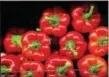  ?? SUBMITTED PHOTO — GIANT FOOD STORES ?? Red peppers are displayed. It’s important for both children and adults to eat the rainbow when choosing fruits and vegetables.