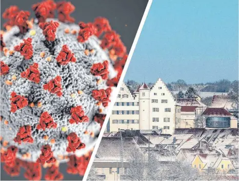  ??  ?? In der Stadt Aulendorf ist die britische Mutante des Coronaviru­s aufgetauch­t. Von den umfangreic­hen Quarantäne­maßnahmen sind aktuell auch Abschlussk­lassen betroffen.